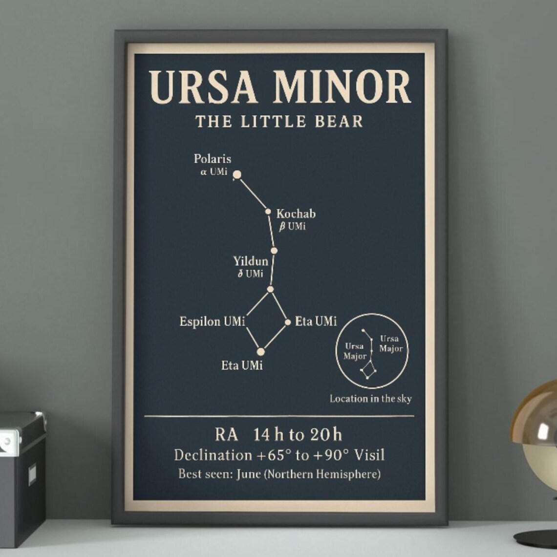Ursa Minor The Little Bear Astronomy Art Print