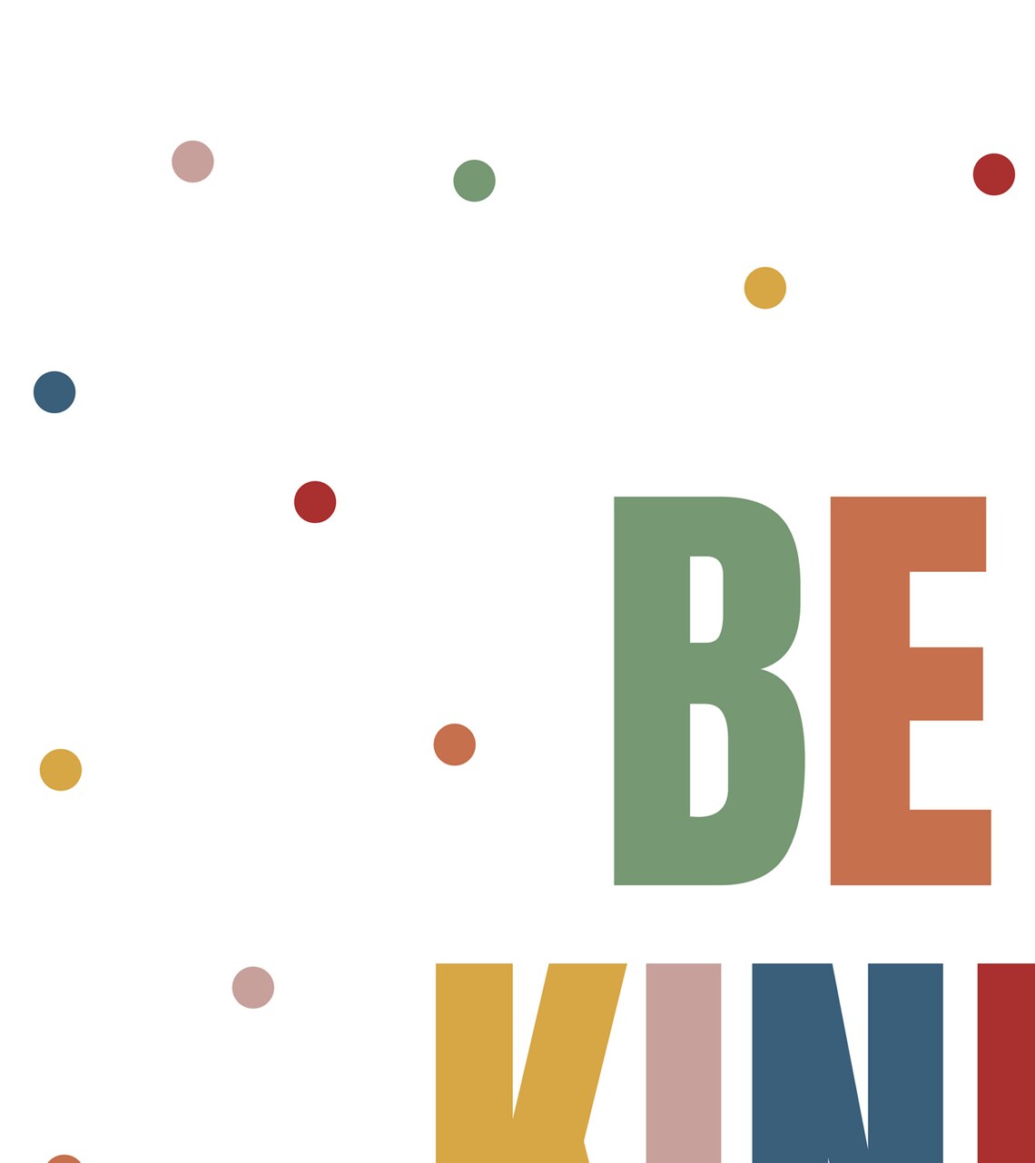 Be Kind Kids Art Print, Colourful Nursery Decor - Image 2