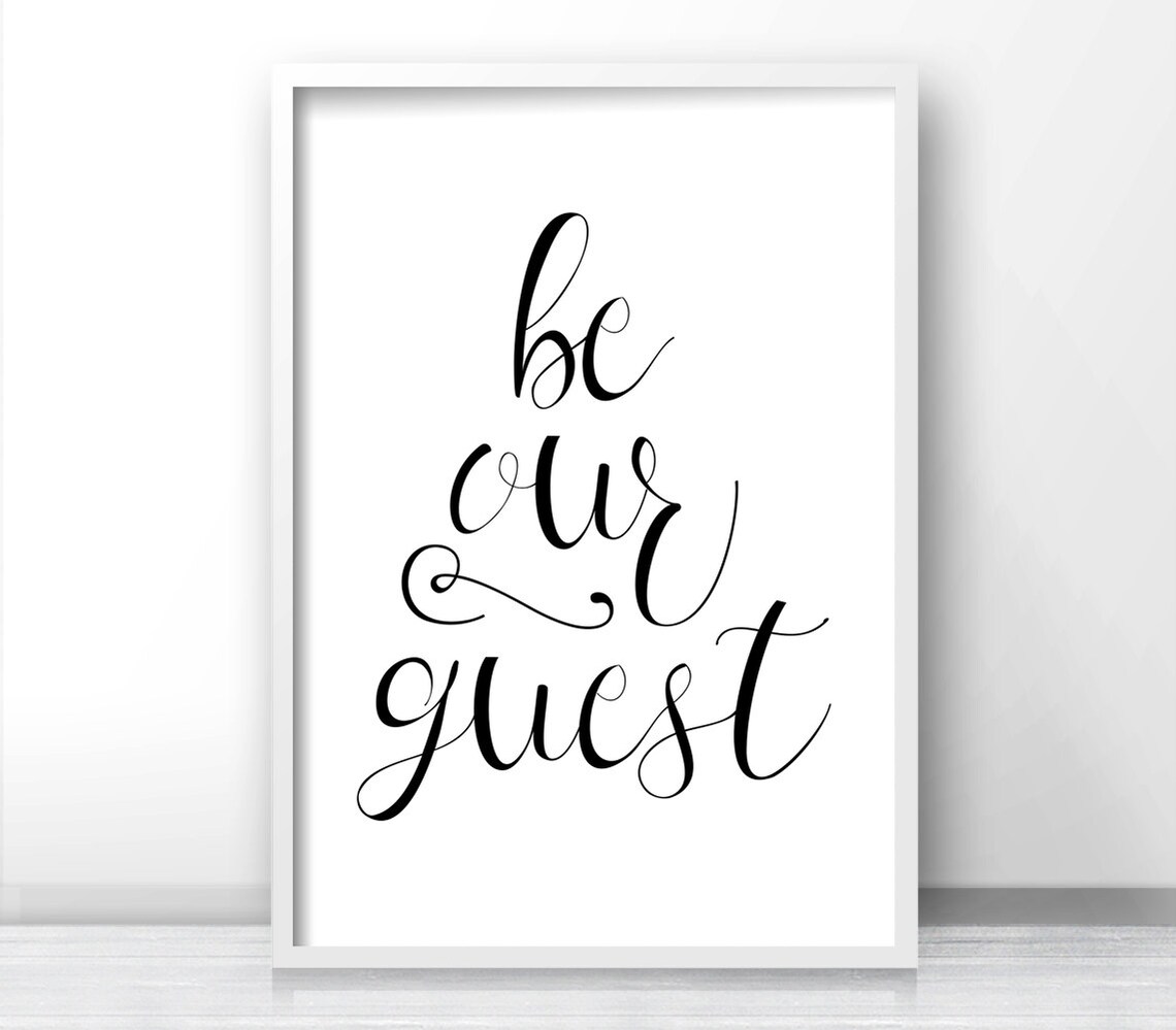 Be Our Guest Typography Art Print, Guest Room Decor - Image 3
