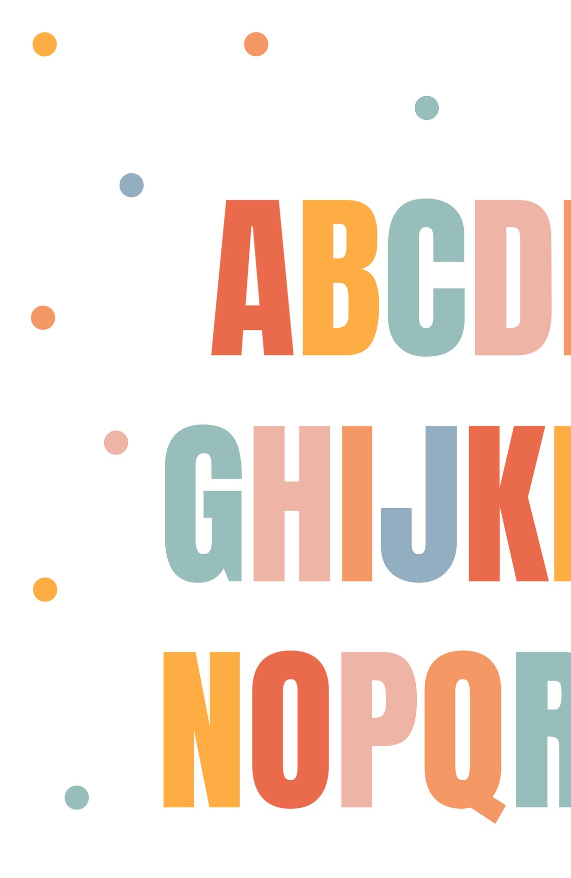 Alphabet ABC Print Bright Kids Nursery Playroom Wall Art Poster - Image 2