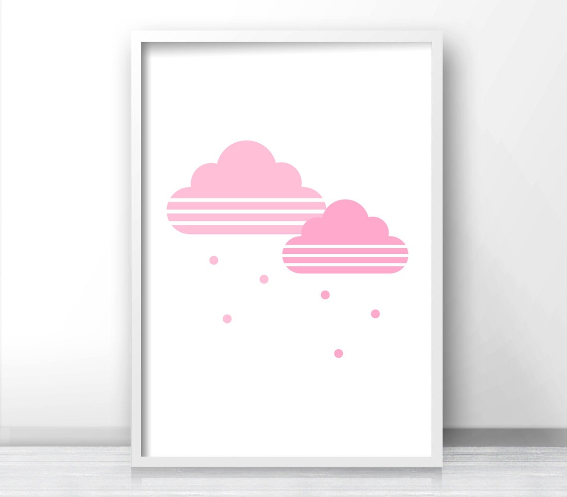 Pink Cloud Nursery Print Nursery Wall Art Nursery Art Print Pink Nursery Decor Baby Print Wall Art For Girls Baby Girl Art - Image 4