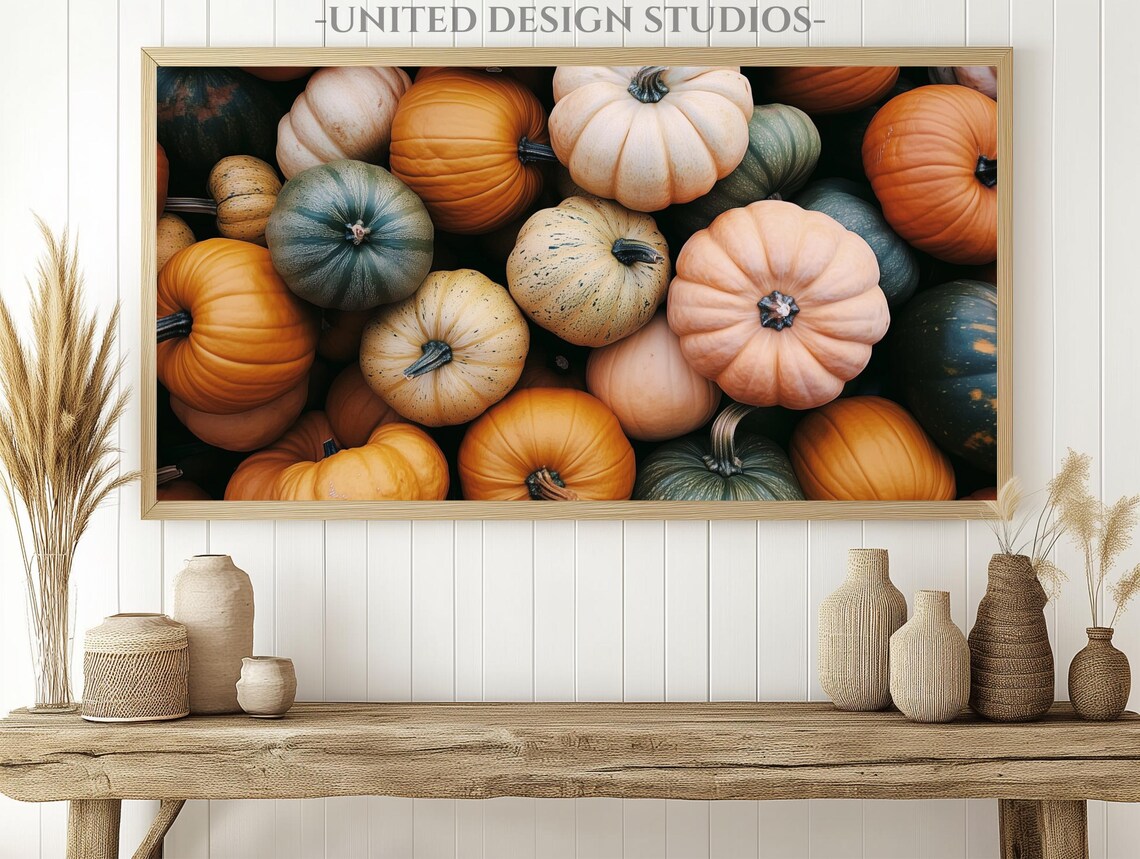 Assorted Pumpkins Autumn Art Print for Halloween - Image 2