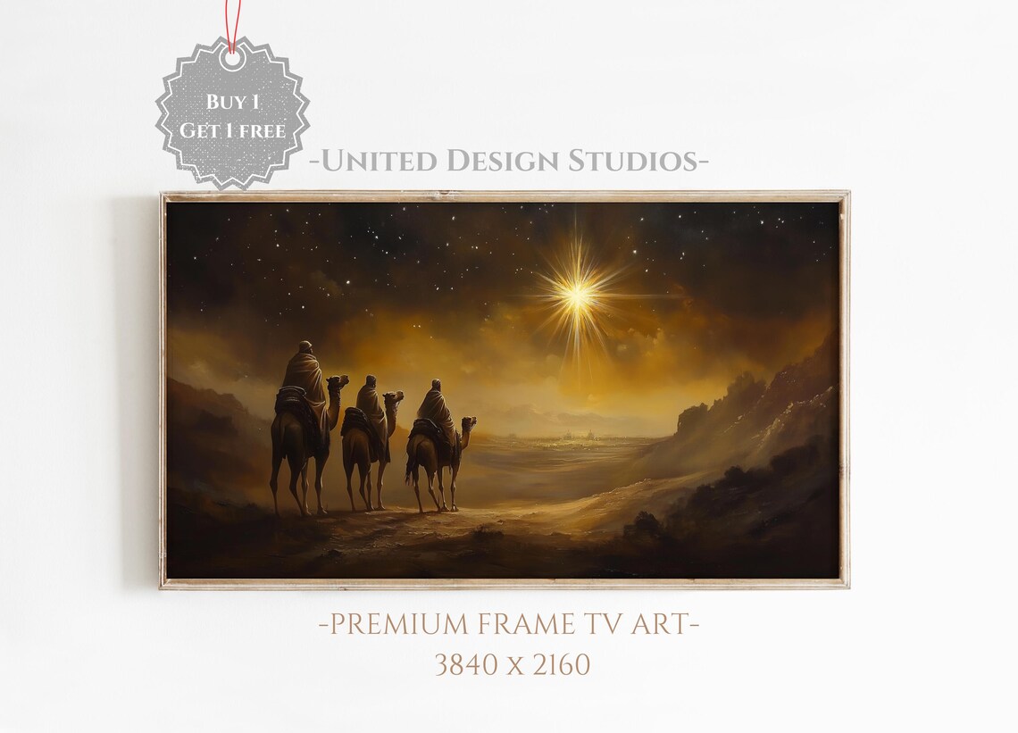 Christmas Nativity Art Print, Three Wise Men