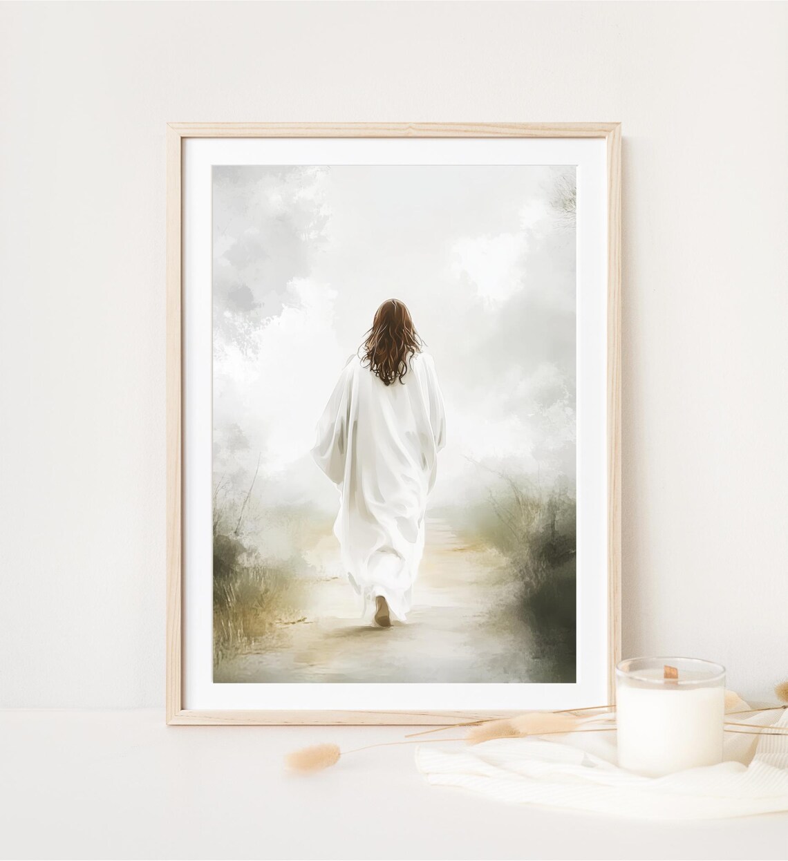Christian Artwork Of Jesus Walking Modern Christian Art Of Jesus Walking Jesus Loves You Jesus Painting - Image 4