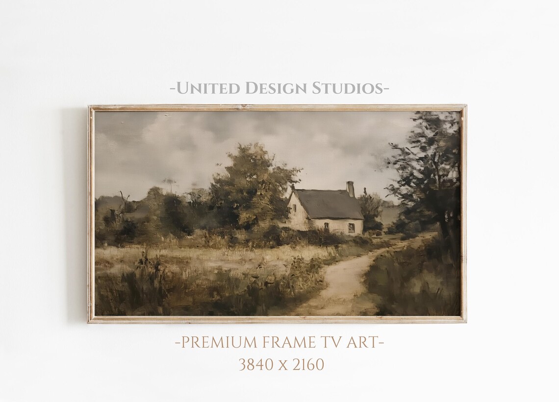 Fall Frame Tv Art Fall Cottage Oil Painting Tv Art Country Landscape Tv Art Farmhouse Decor Cottage Core Tv Art