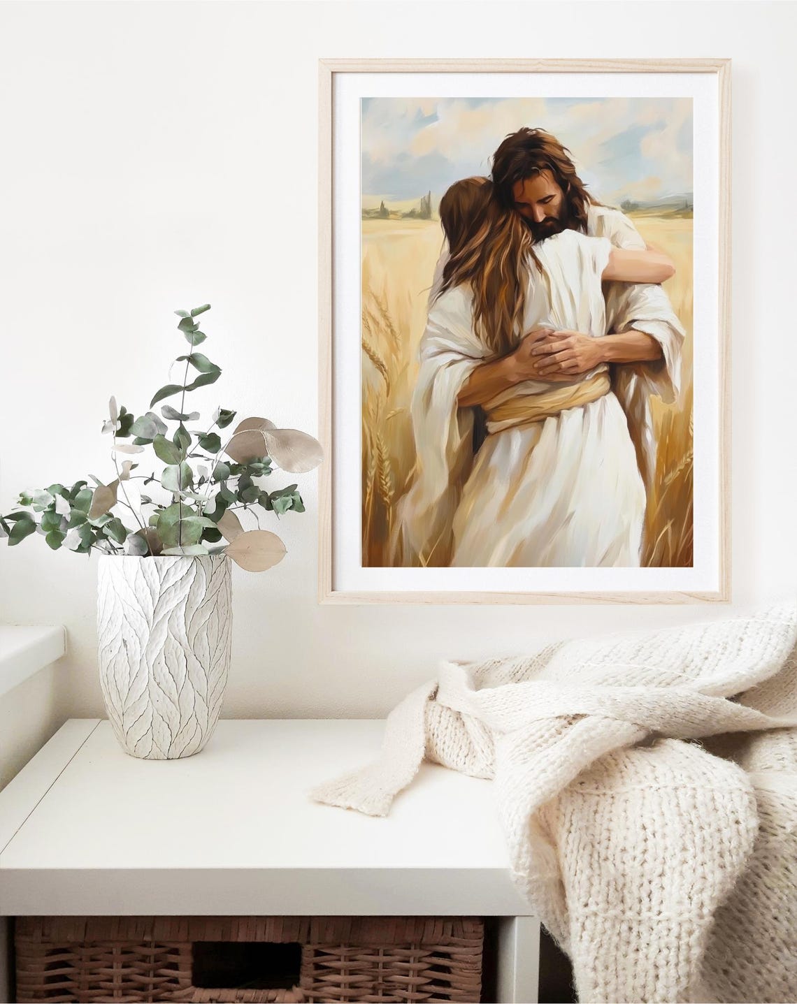 Jesus And Woman Art Modern Christian Art Jesus Christ And Girl Jesus With Children Jesus Portrait Art Lds Art Bible Painting - Image 4