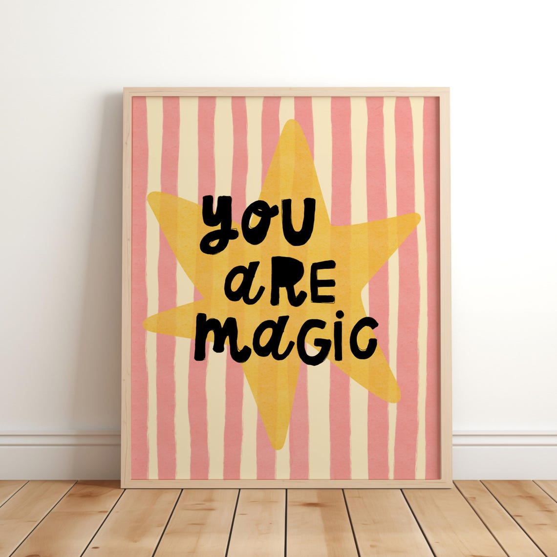 You Are Magic Print Nursery Bedroom Art Illustration Wall Boho Decor Kids Room Kitchen Star