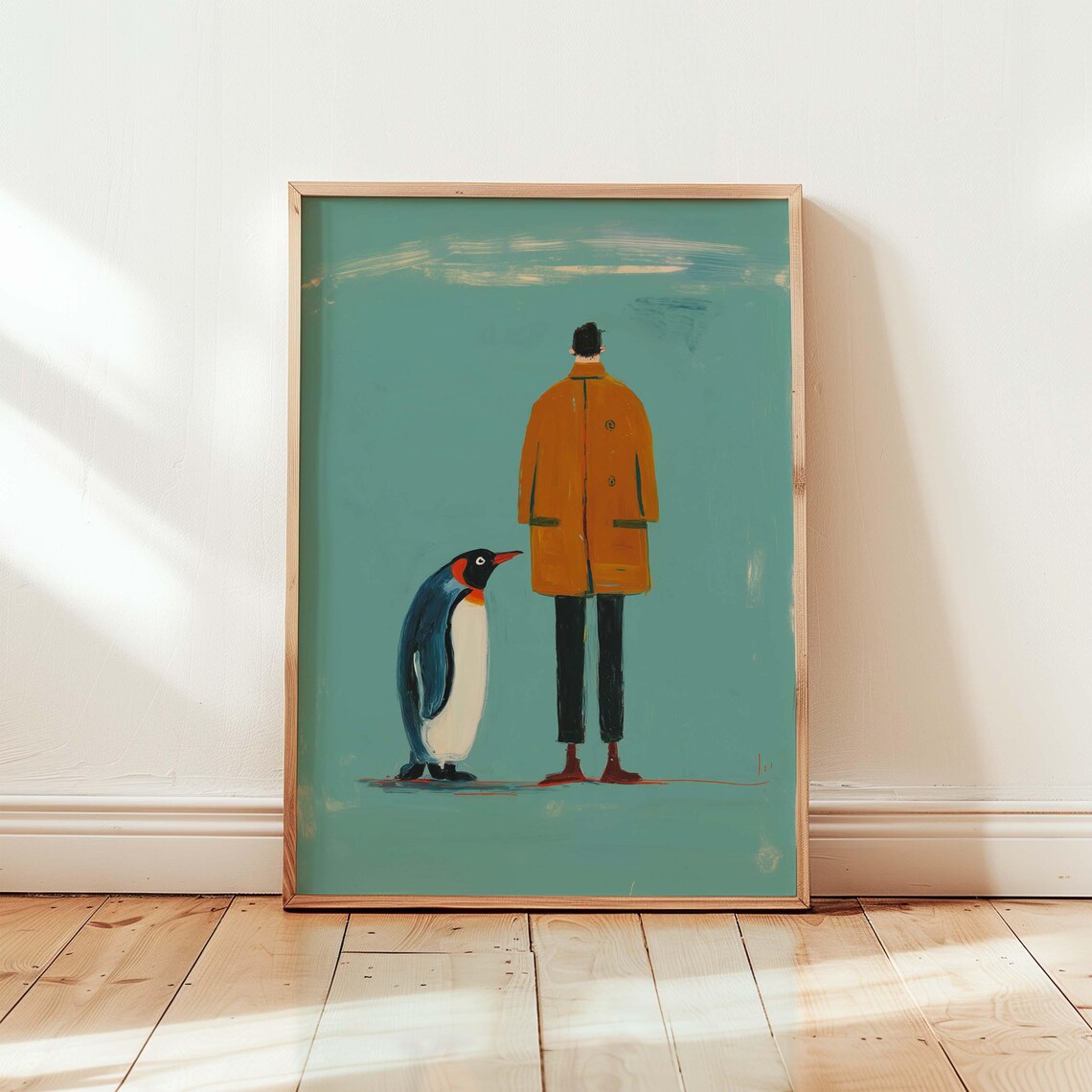 Penguin Art Print, Whimsical Minimalist Decor