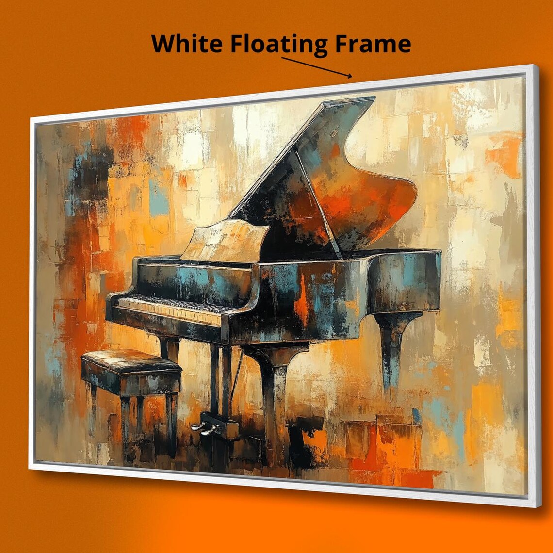 Grand Piano Abstract Art Print, Music Wall Decor - Image 2