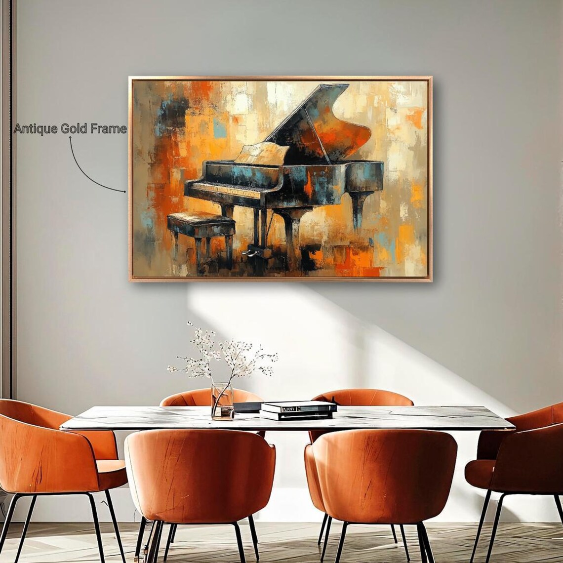 Grand Piano Abstract Art Print, Music Wall Decor - Image 3