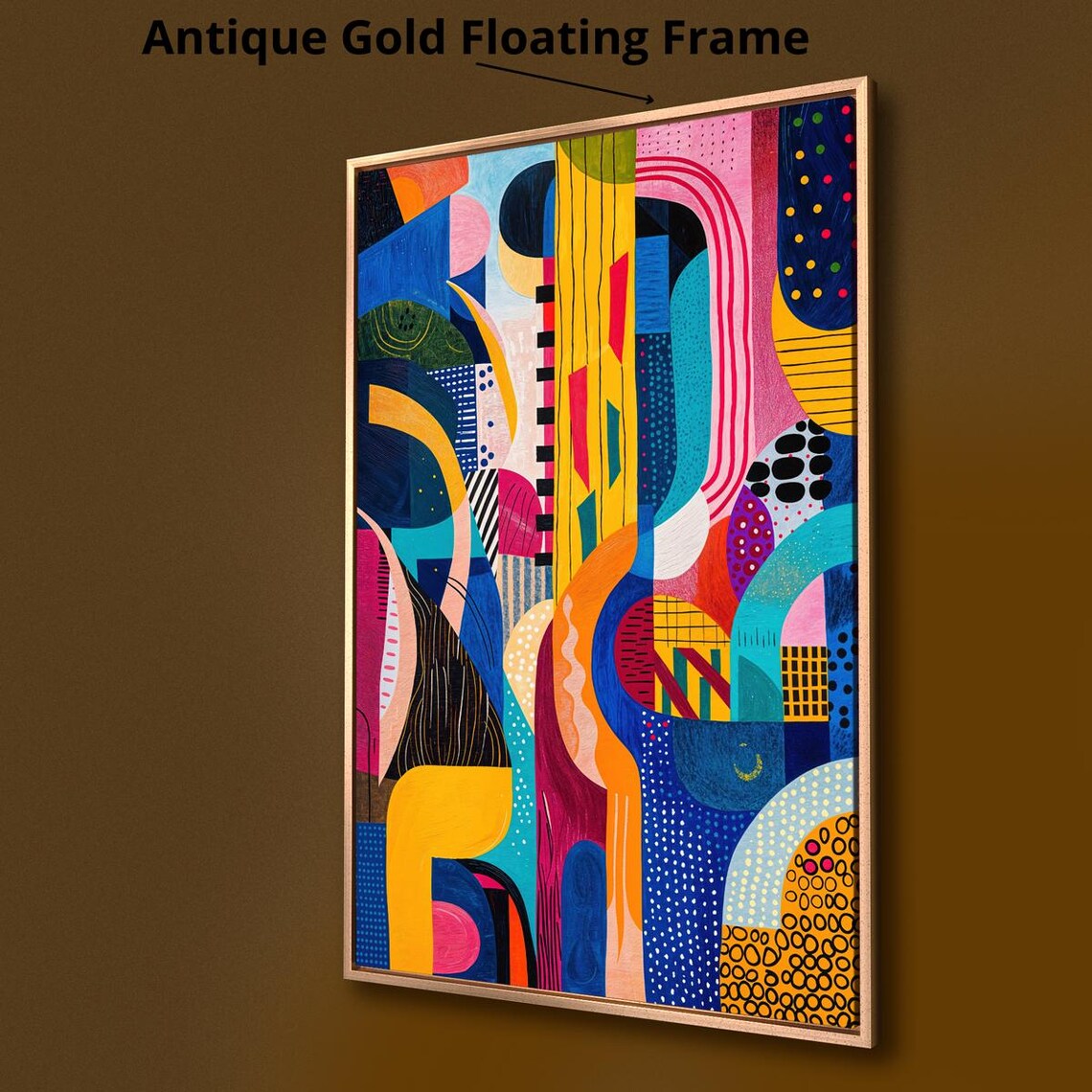 Geometric Shapes Modern Abstract Art Print, Vibrant - Image 3