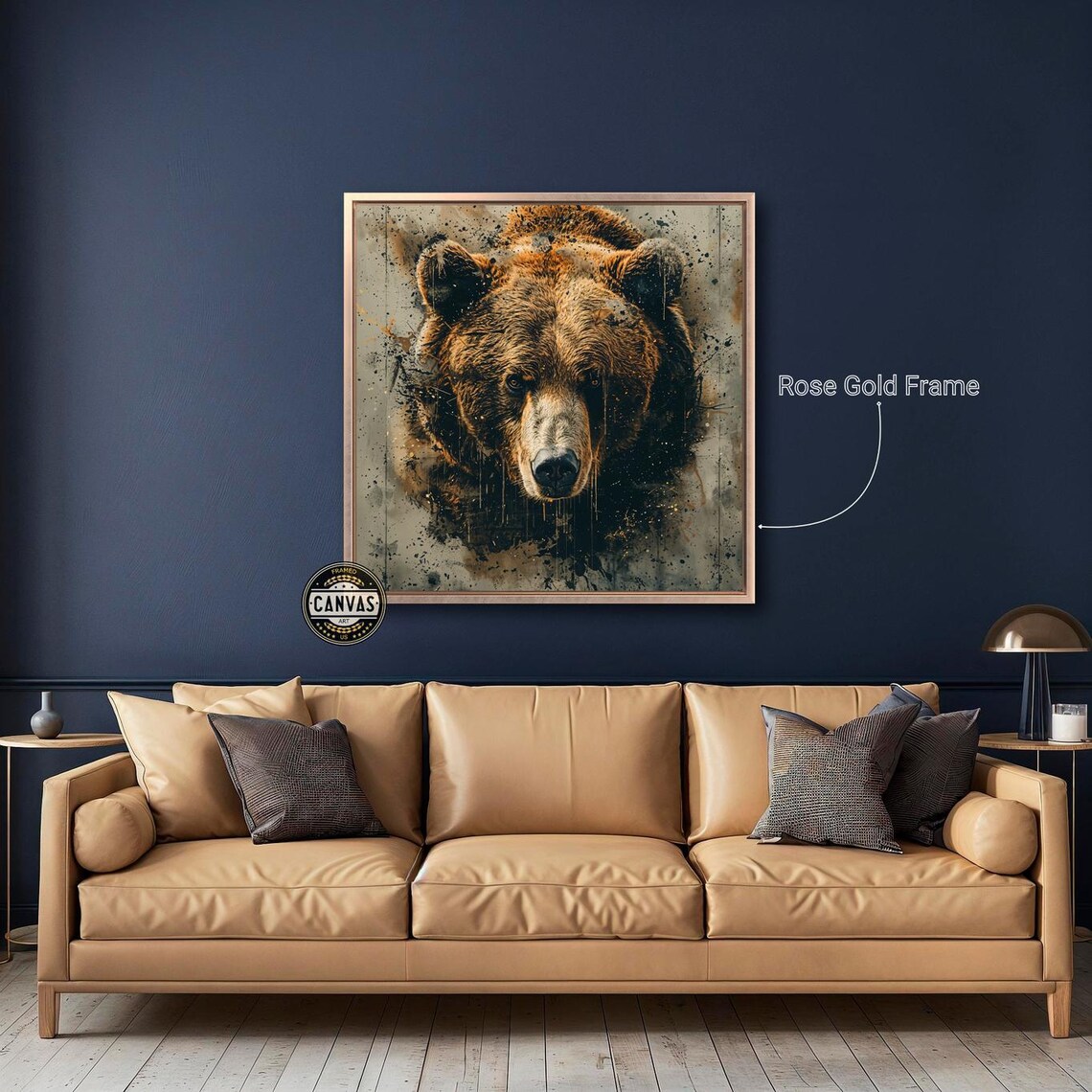 Grizzly Bear Portrait Grunge Splatter Wildlife Face Bold Animal Art Poster - Image 2