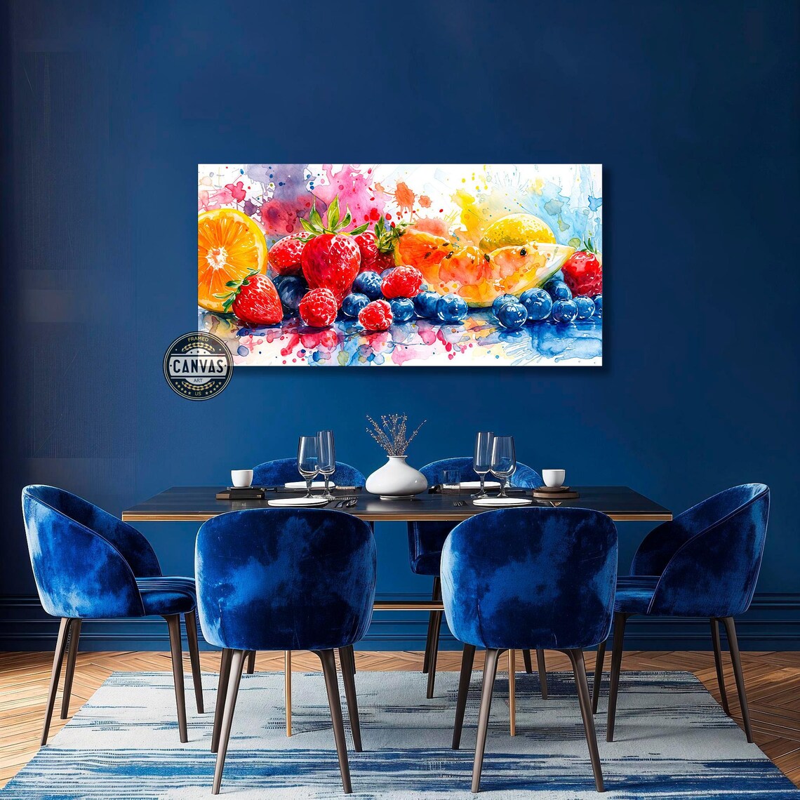 Colorful Summer Fruit Watercolor Art Print, Kitchen - Image 3