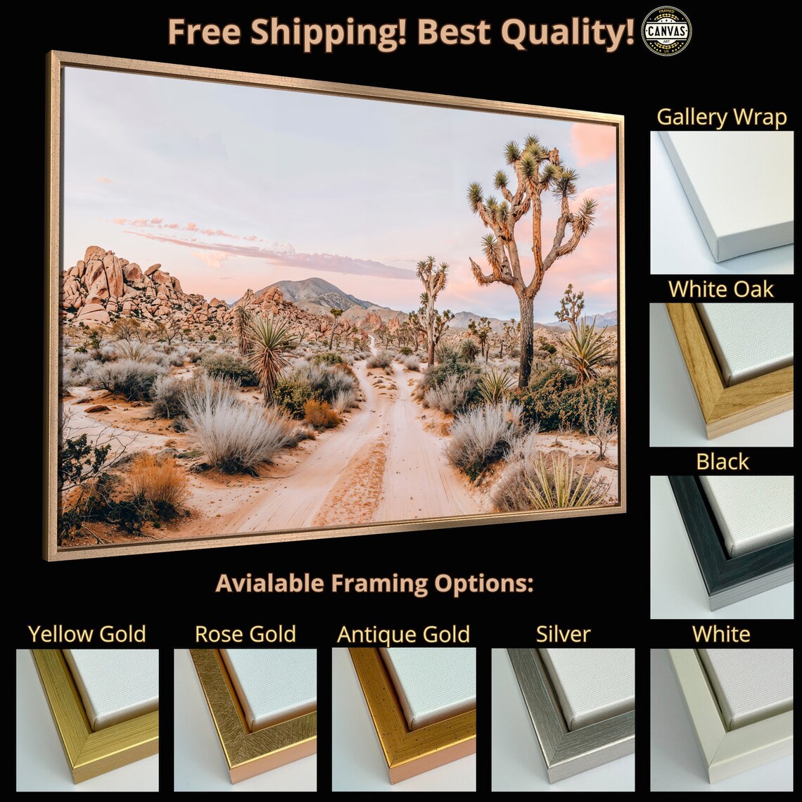 Joshua Tree Desert Landscape Art Print, California - Image 5