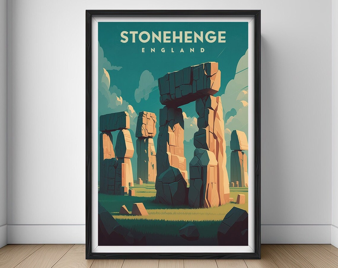 Stonehenge England Ancient Stone Circle Monument Travel Poster