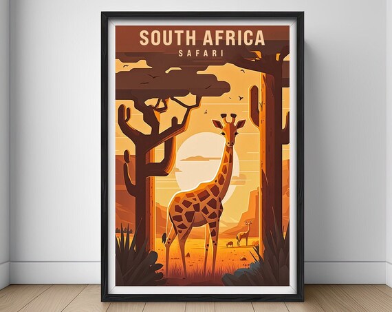 South Africa Poster South Africa Print South Africa Wall Art South Africa Painting South Africa Illustration South Africa Travel