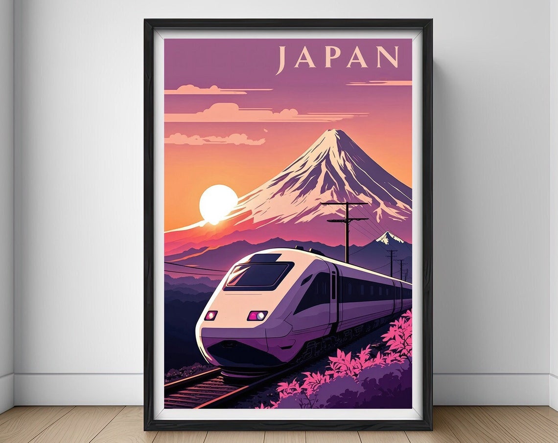 Japan Travel Poster Japan Print Japan Wall Art Print Japan Rail Poster Japan Painting Japan Illustration Japan Watercolor Home Decor