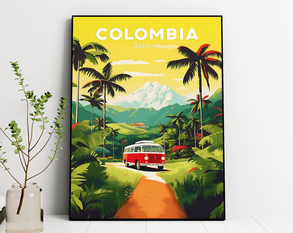 Salento Colombia Valle De Cocora Travel Poster