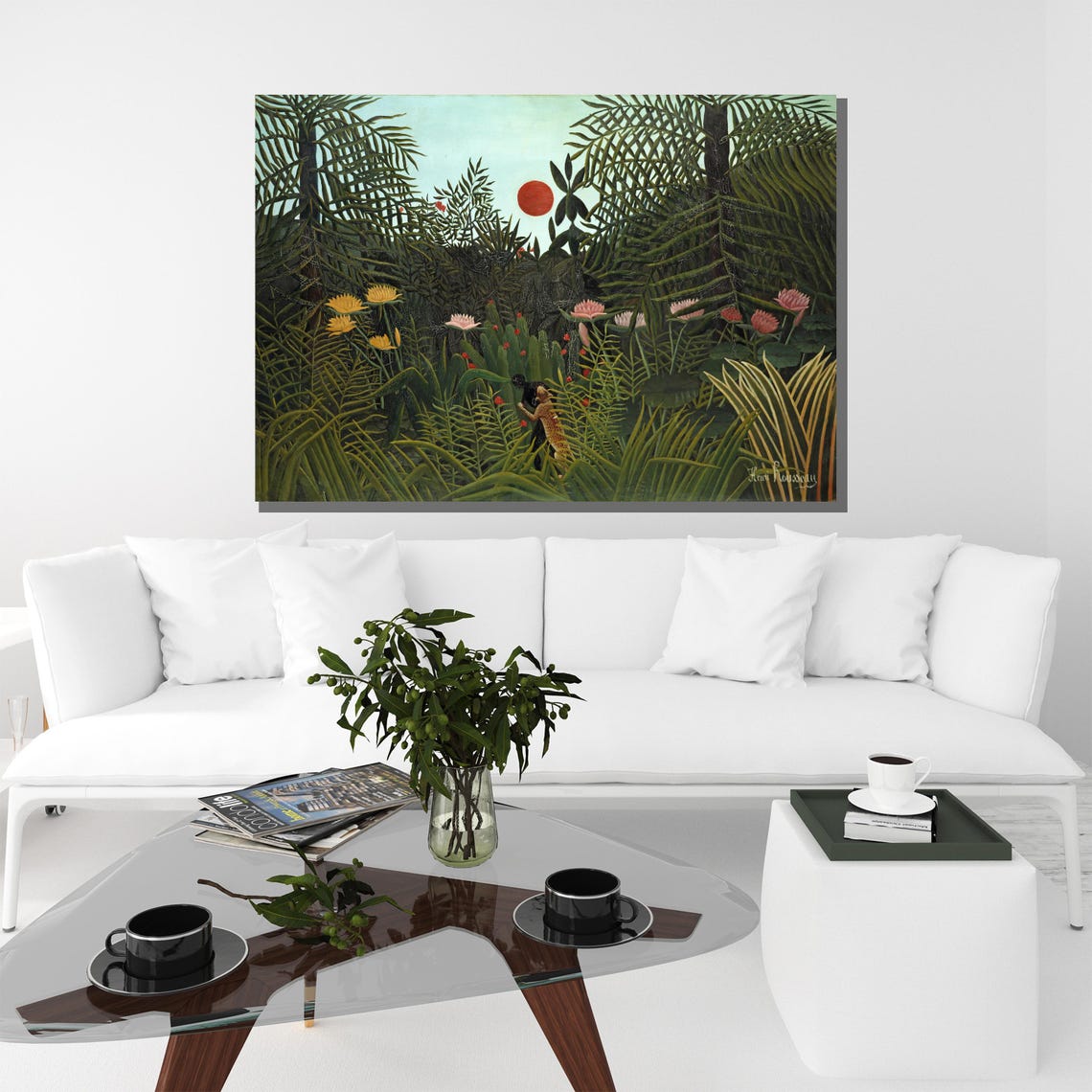 Henri Rousseau The Dream Lush Moonlit Tropical Jungle Art Poster - Image 3