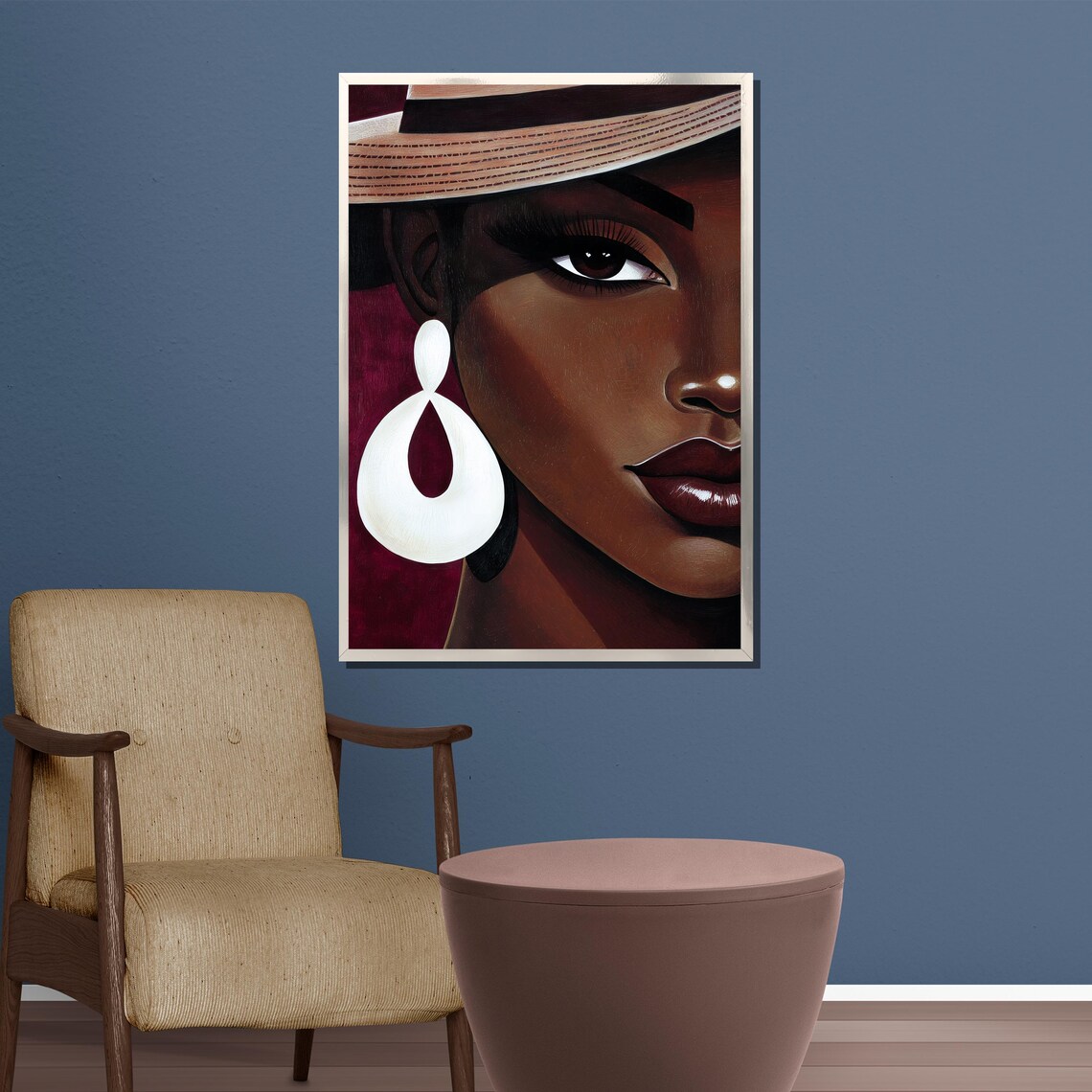 Glamorous Woman Statement Earring Bold Beauty Fashion Art Poster - Image 4