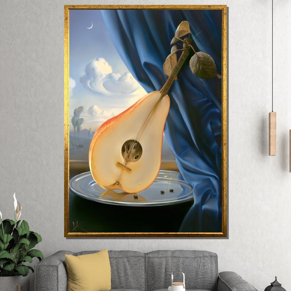 Vladimir Kush Pear Lute Surrealist Still Life Dream World Poster