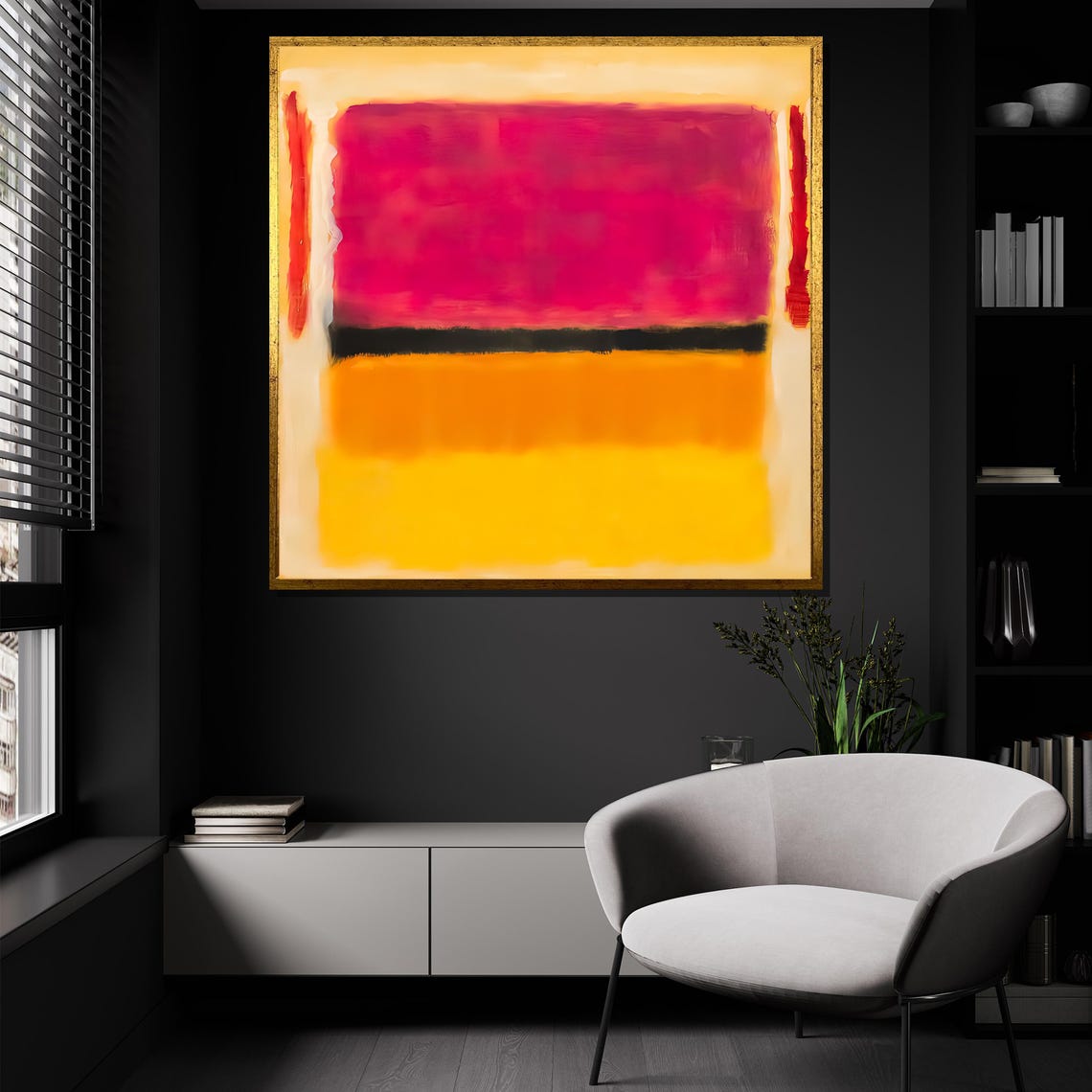 Mark Rothko Red and Yellow Radiant Color Field Modern Poster