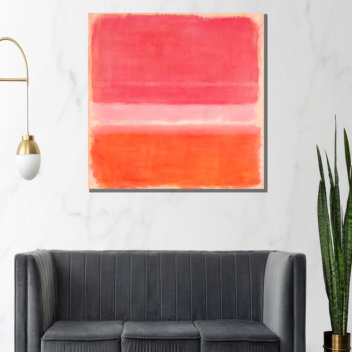 Mark Rothko Red and Orange Vibrant Color Field Modern Poster - Image 3