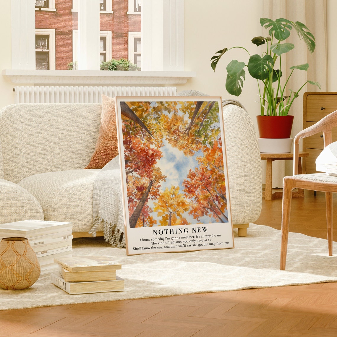 Taylor Swift Nothing New Autumn Canopy Trees Watercolor Poster - Image 3