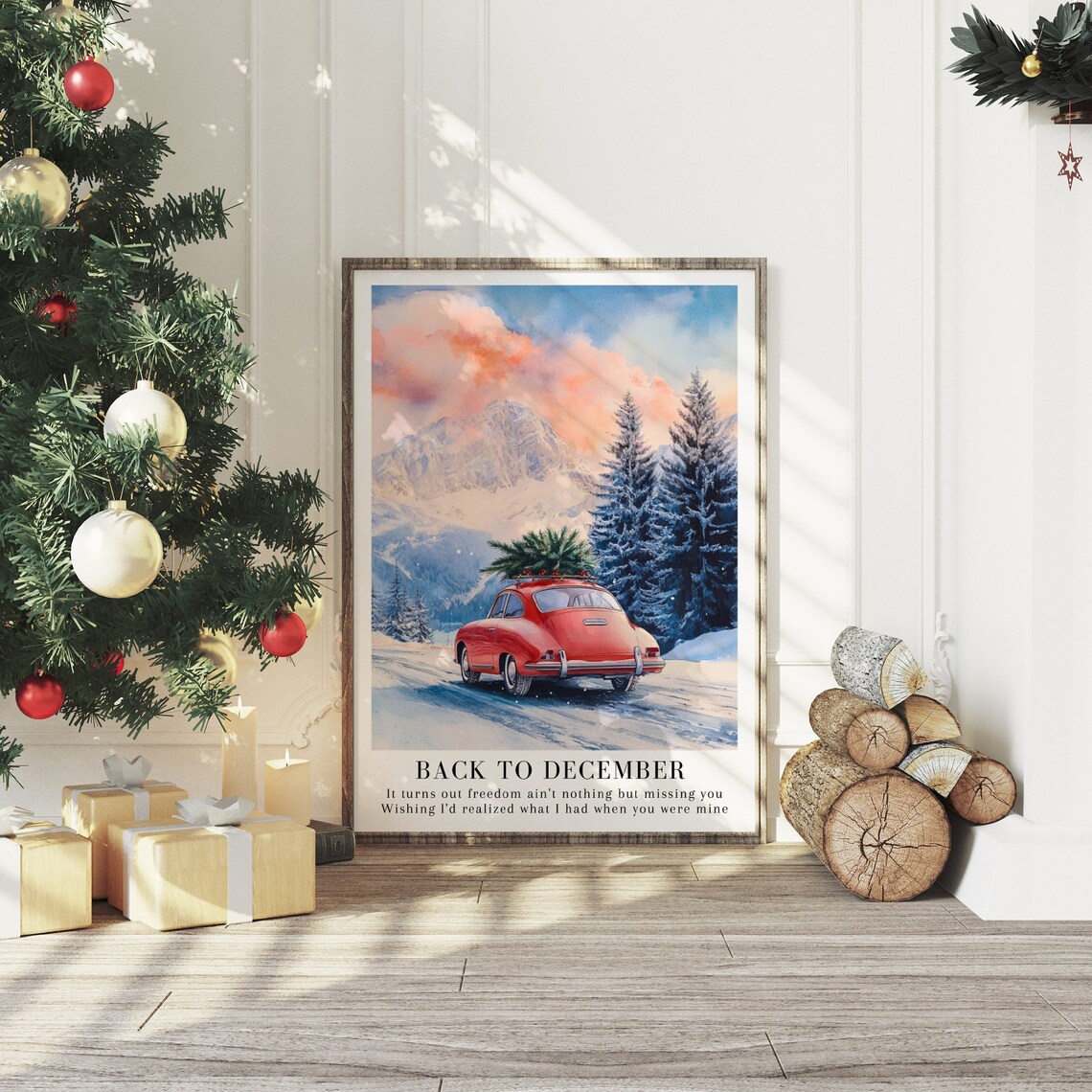 Back To December Christmas Watercolor Art Print - Image 2