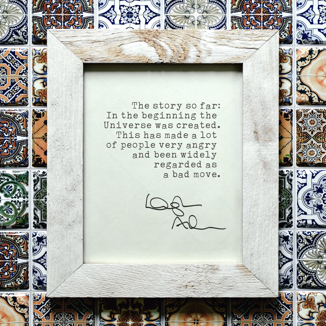 Douglas Adams Quote, Restaurant Universe Poster - Image 2