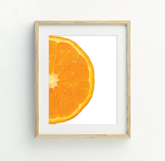 Orange Slice Minimalist Kitchen Wall Art Print