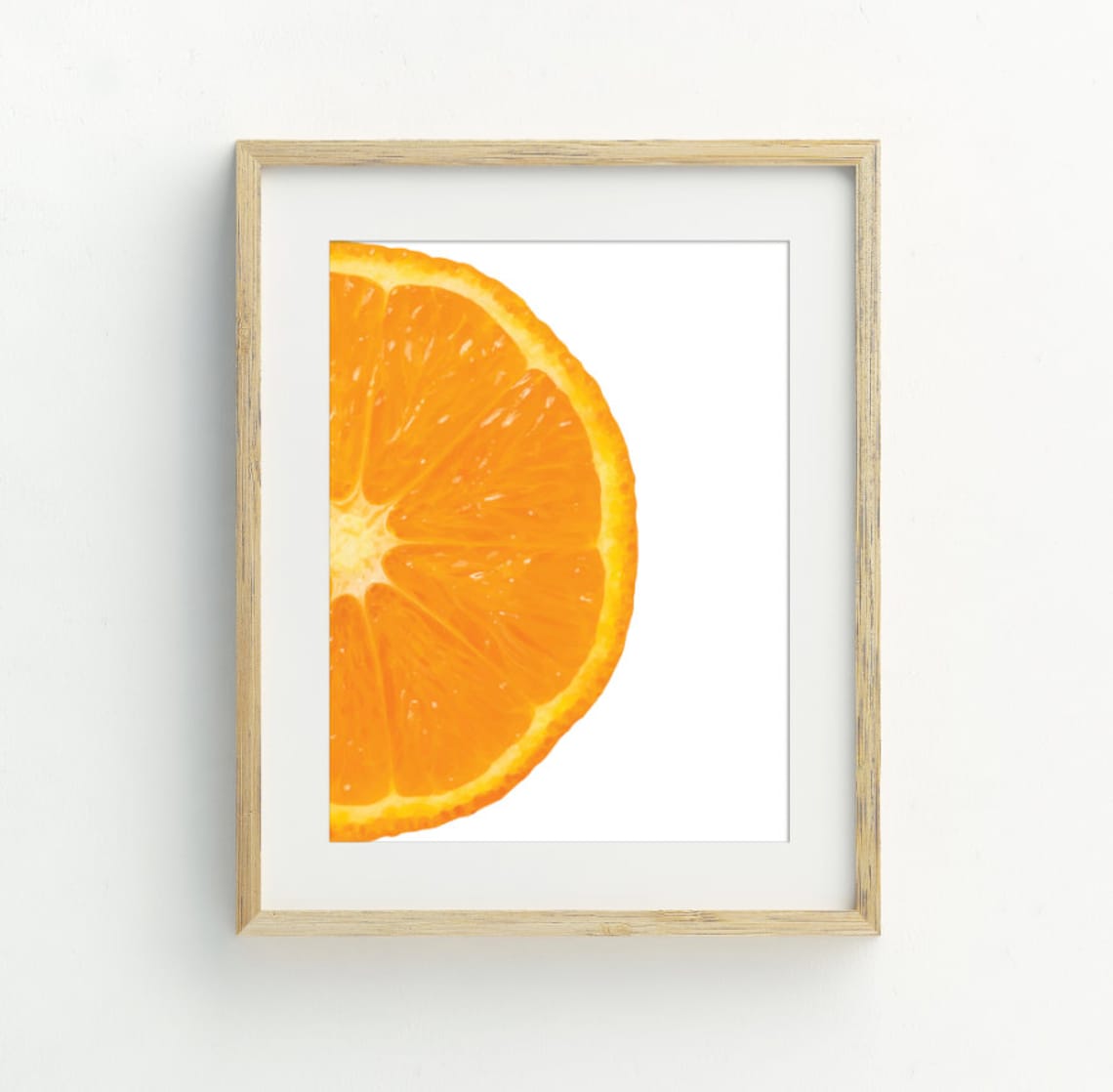 Orange Slice Minimalist Kitchen Wall Art Print