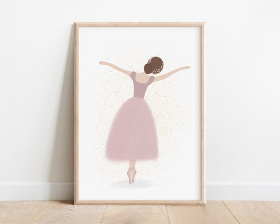 Ballerina Allegra Art Print Ballerina Gifts For Girls Ballerina Illustration Ballet Nursery Art Ballerina Room Decor