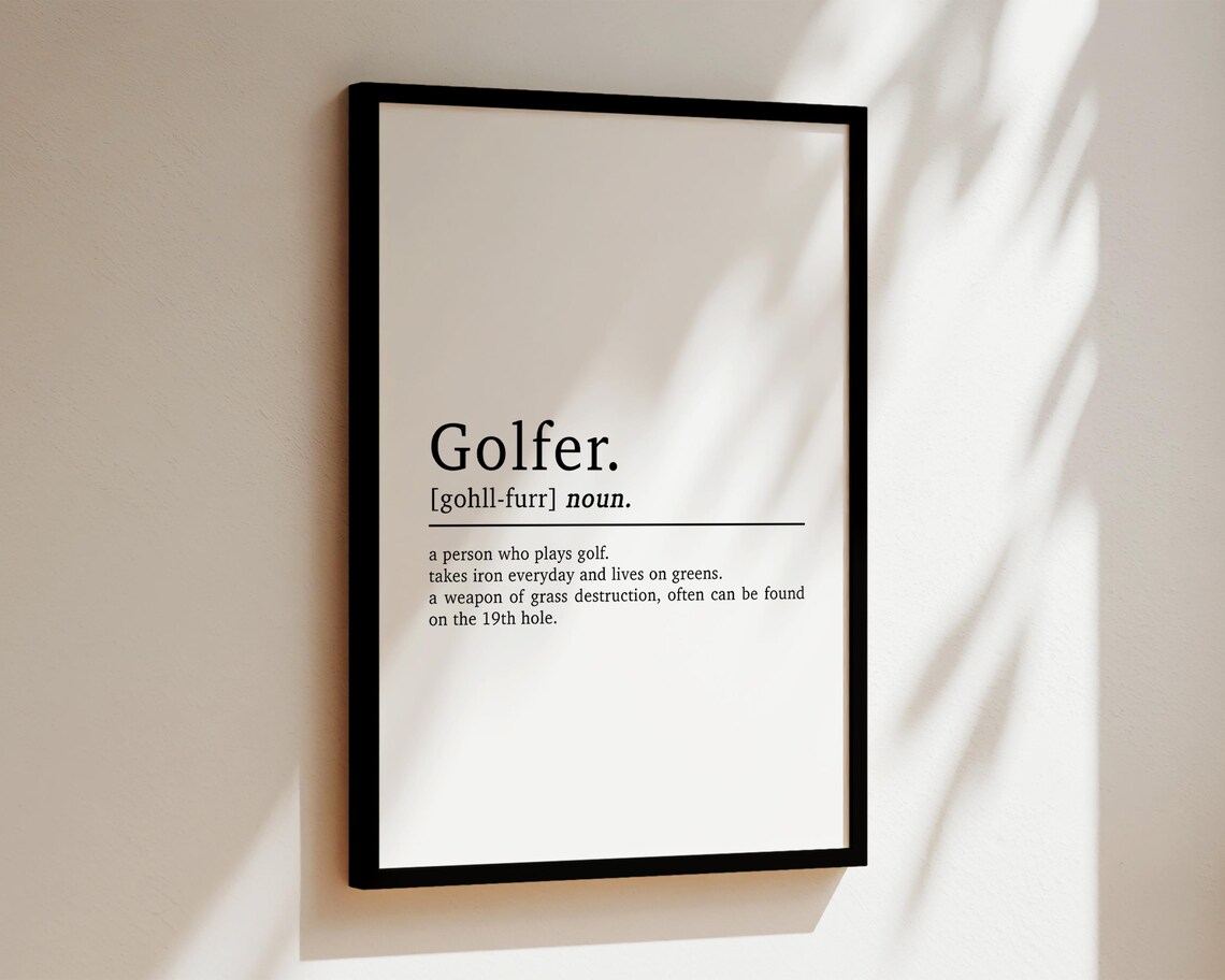 Golfer Definition Poster, Golf Gifts for Men and Brothers - Image 2