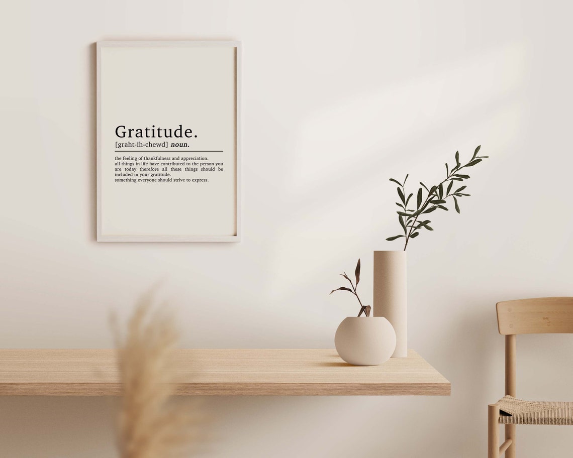 Gratitude Typography Art Print, Inspirational Office Decor - Image 2