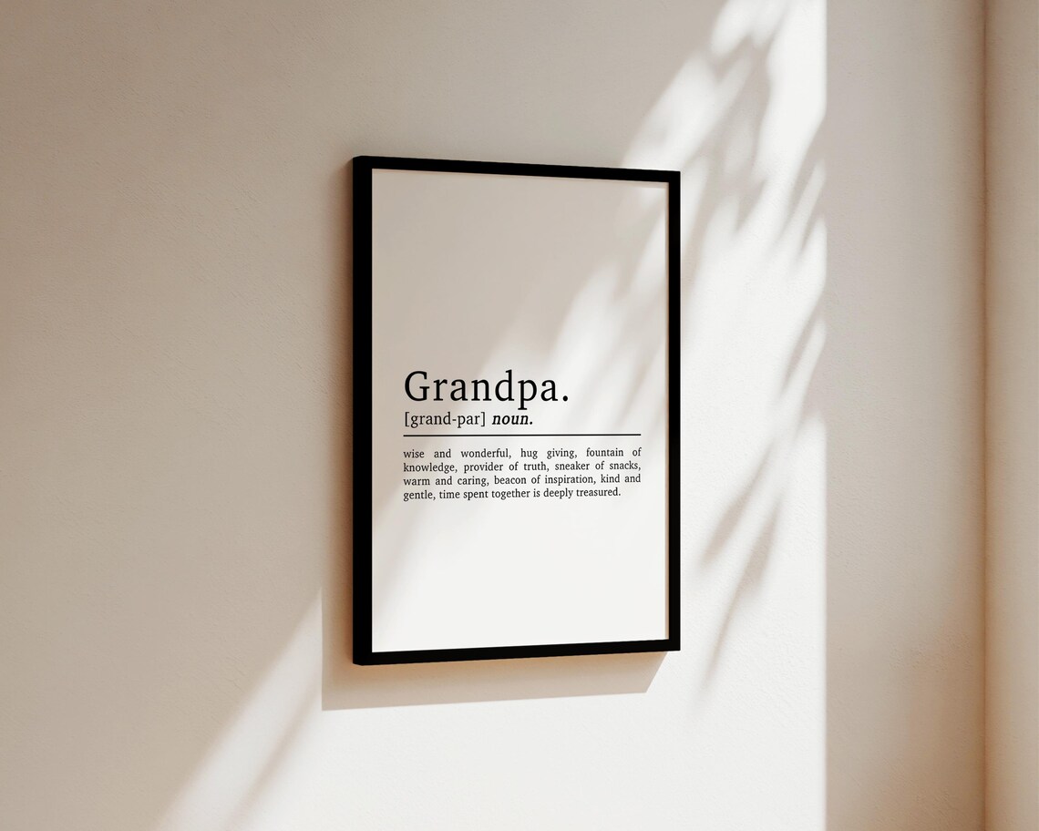 Grandpa Definition Art Print, Funny Gift for Grandad - Image 2