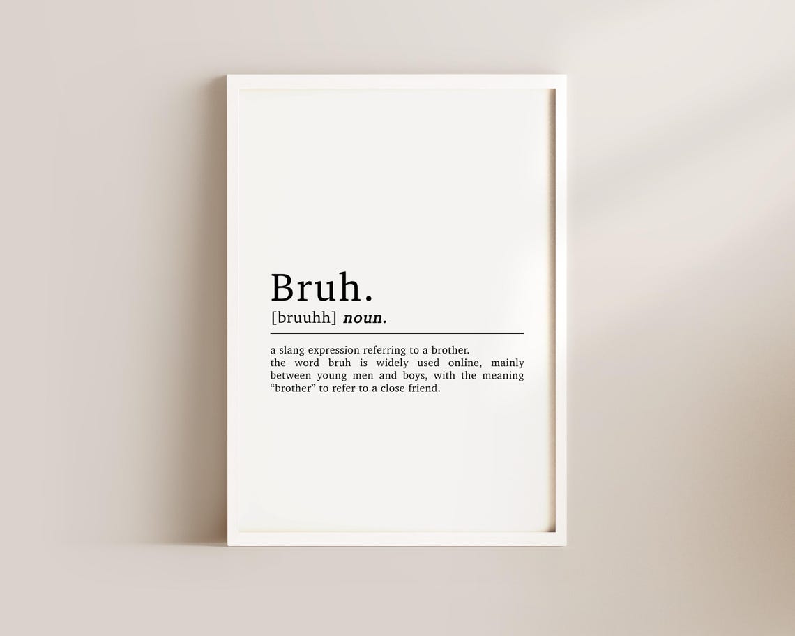 Bruh Definition Gaming Poster, Boys Bedroom Decor - Image 2