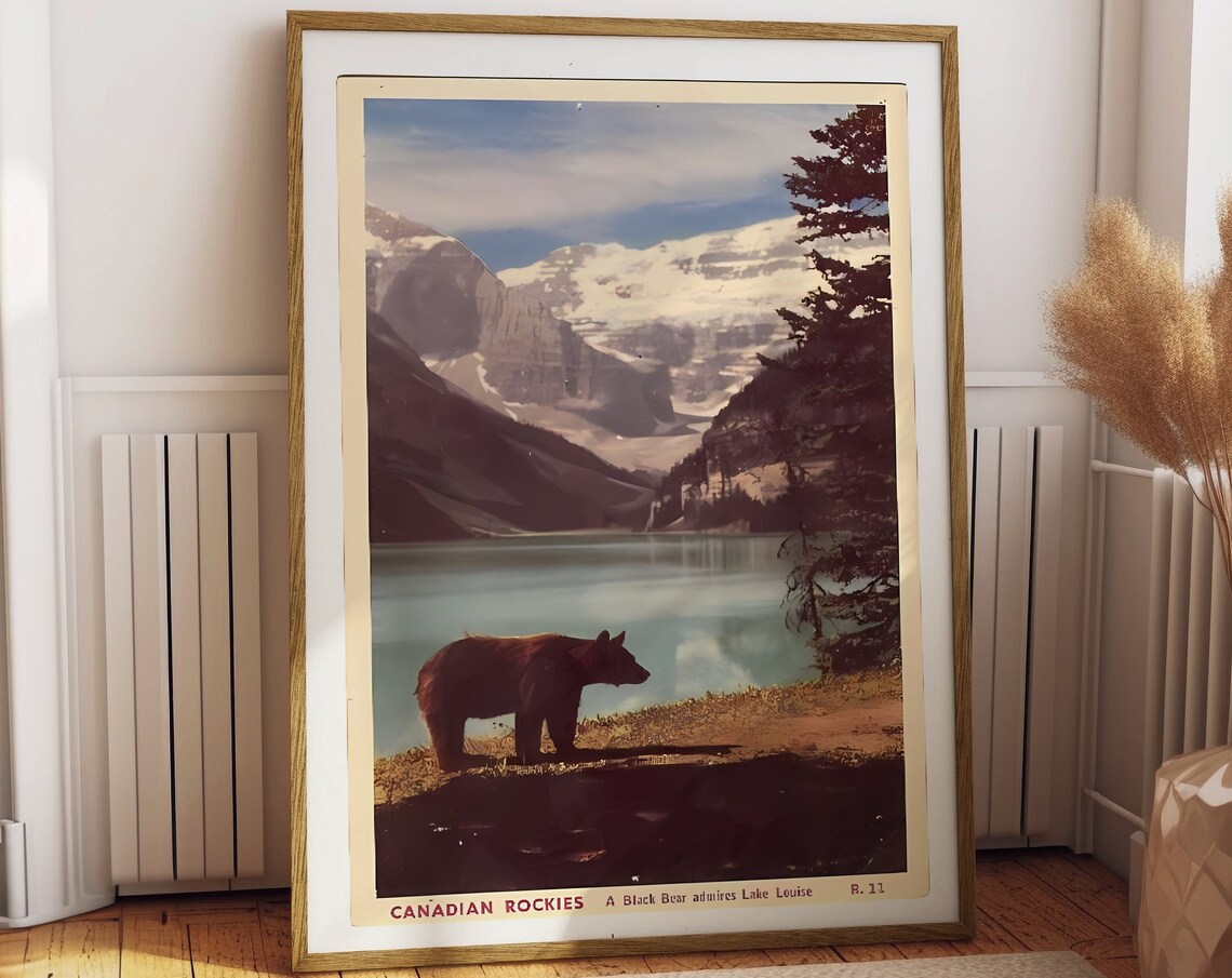 Lake Louise Canadian Rockies Vintage Travel Poster