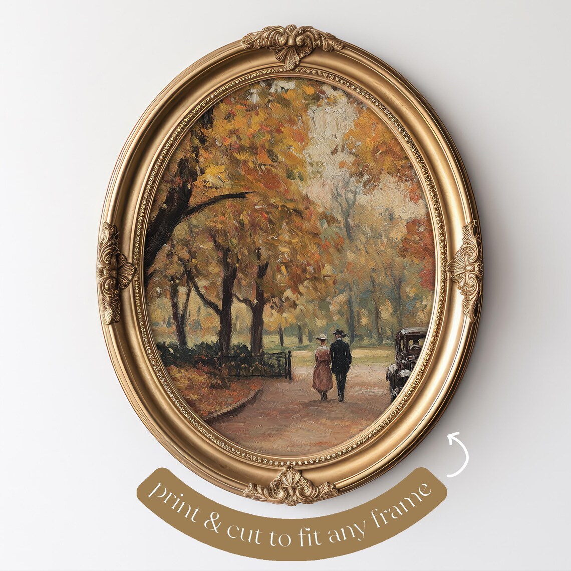 Fall In Central Park Vintage Autumn Landscape Art Print - Image 4