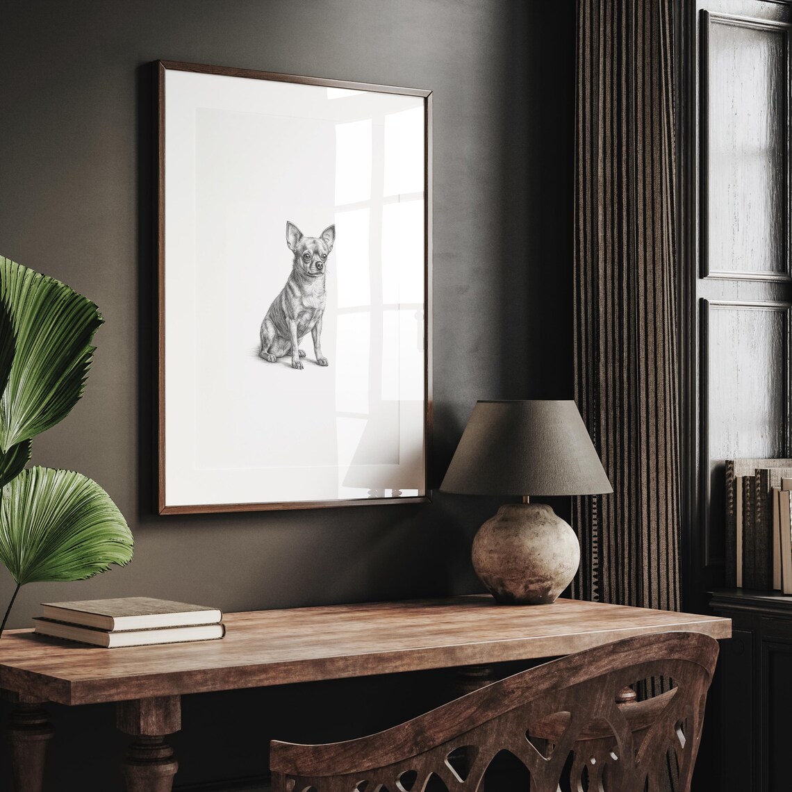 Chihuahua Sketch Art Print, Pet Wall Decor - Image 2
