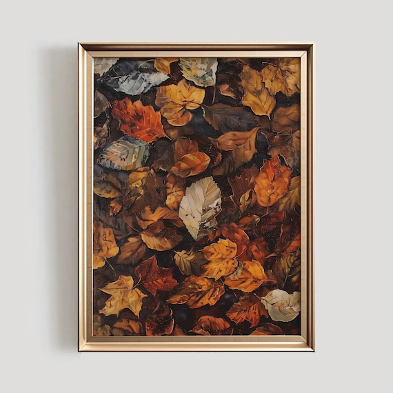 Autumn Leaves Botanical Fall Wall Art Print