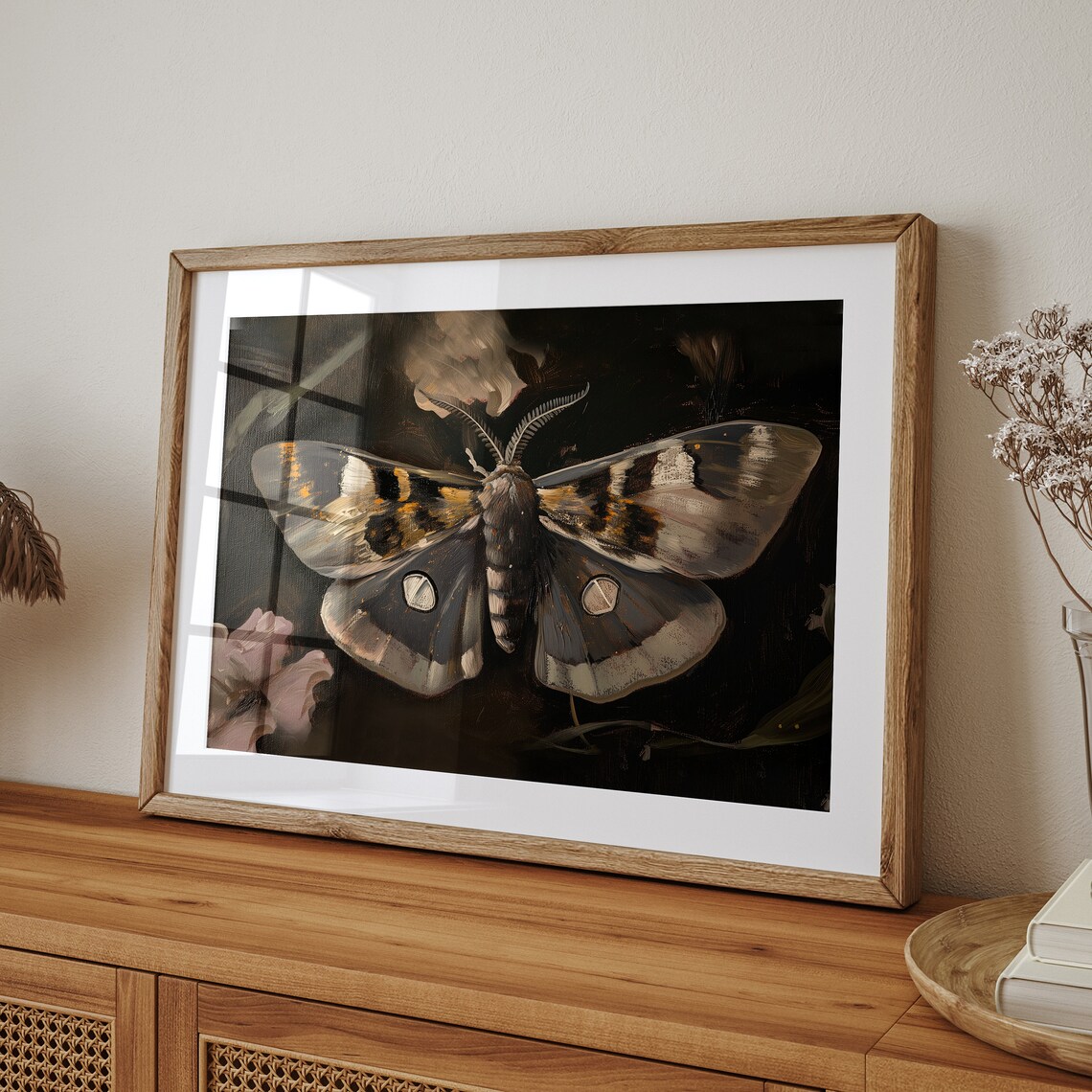 Moth Print, Vintage Dark Academia Wall Art - Image 3