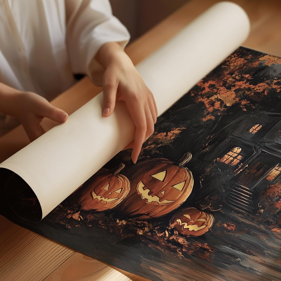Spooky Halloween Haunted House Art Print - Image 2