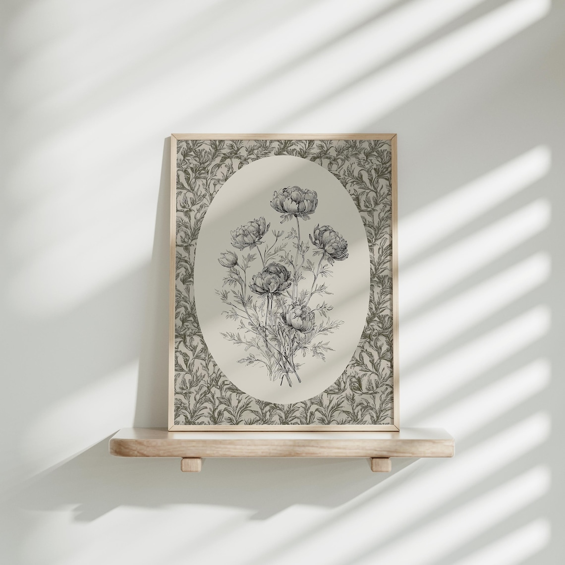 Floral Art Print, Vintage Neutral Nursery Decor - Image 2