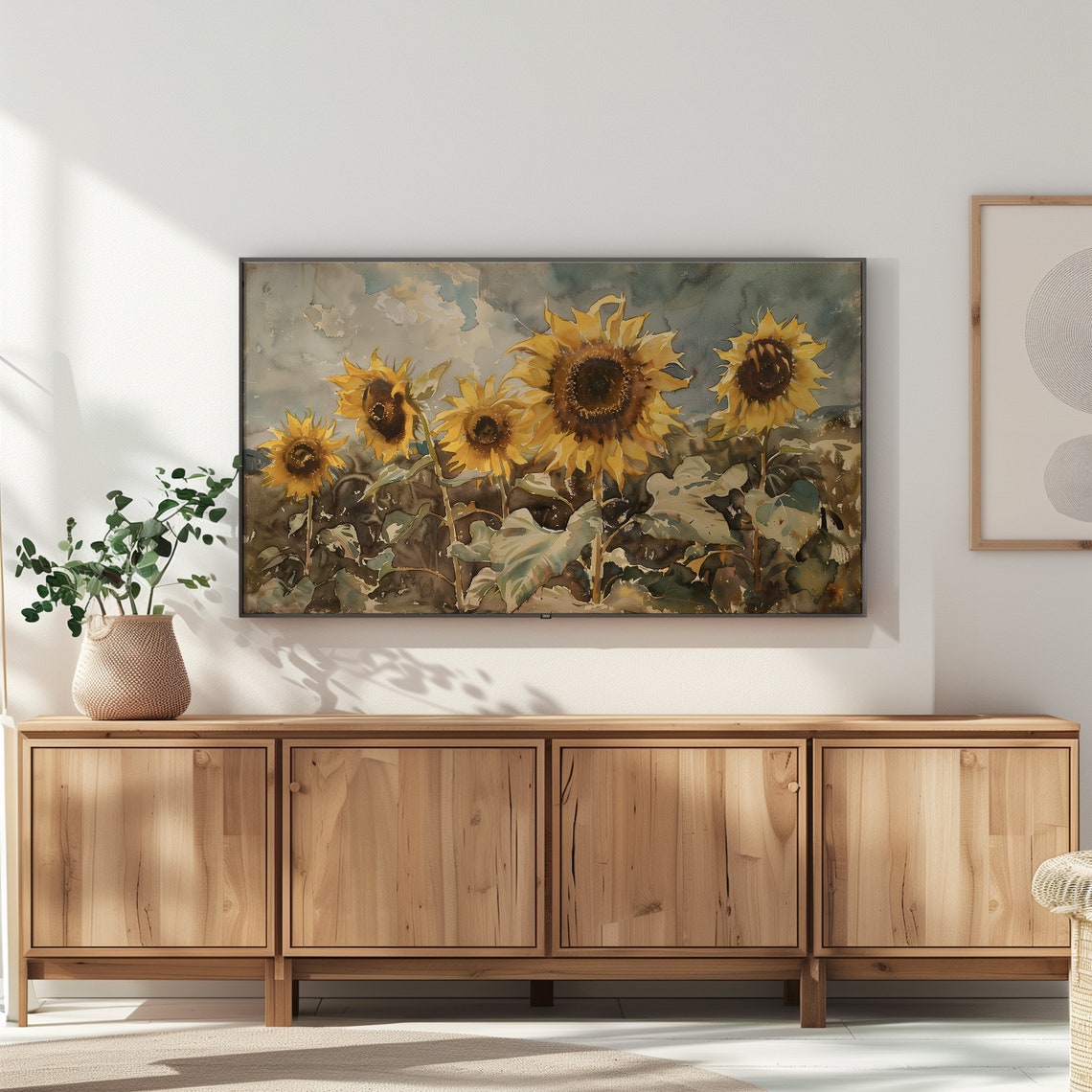 Sunflower Field Spring-Summer Art Print - Image 3
