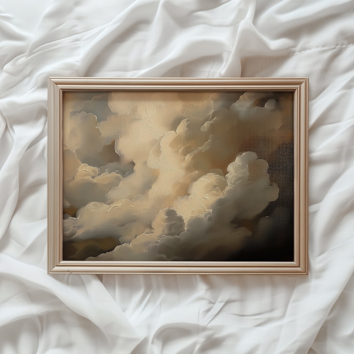 Moody Cloud Study Vintage Wall Art Print