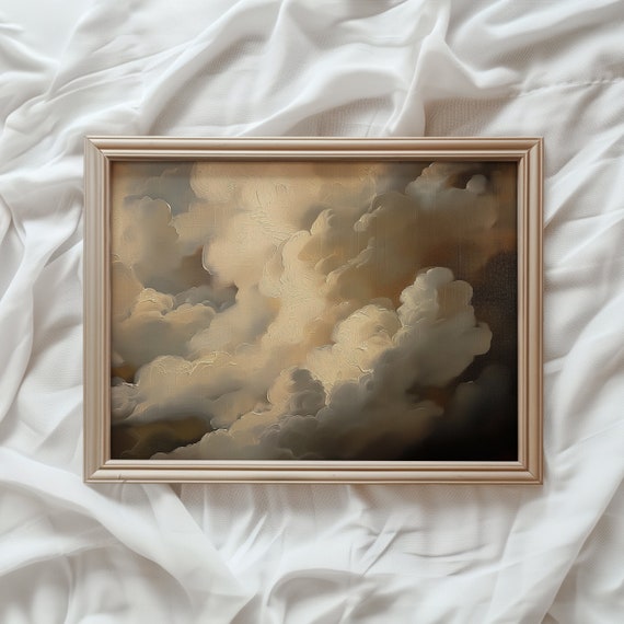 Moody Cloud Study Vintage Wall Art Print
