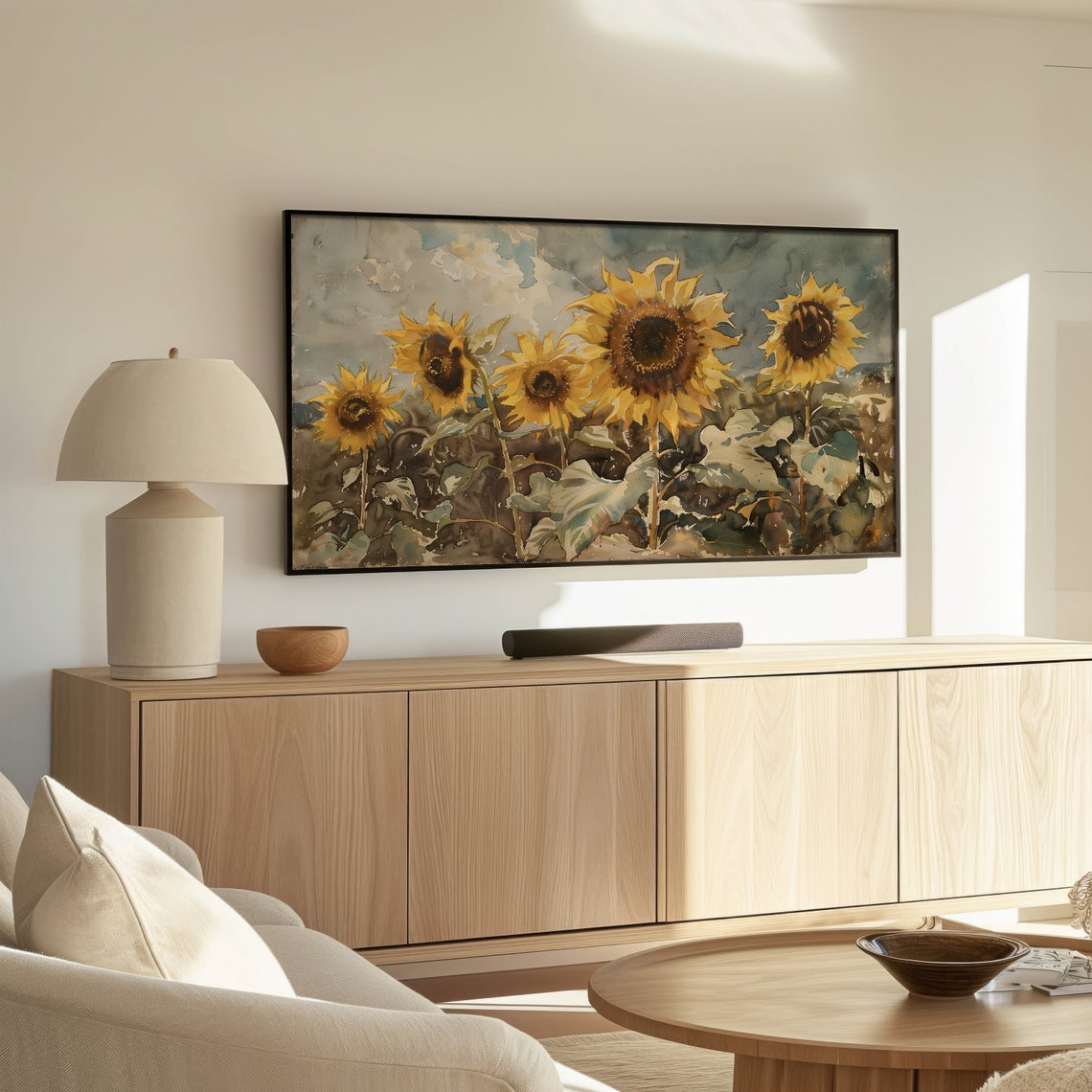 Sunflower Field Spring-Summer Art Print