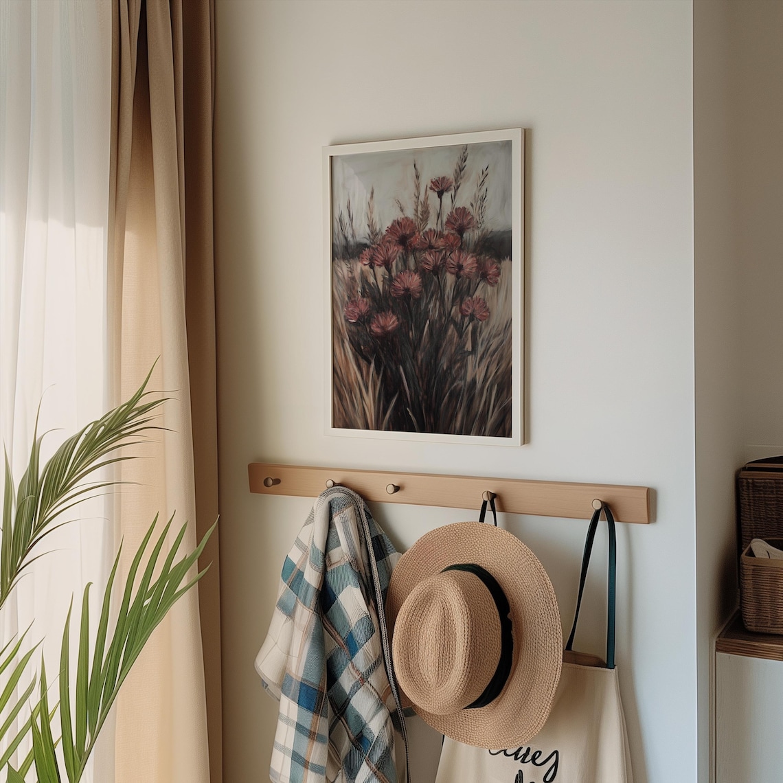 Moody Wildflower Print, Vintage Floral Art - Image 2