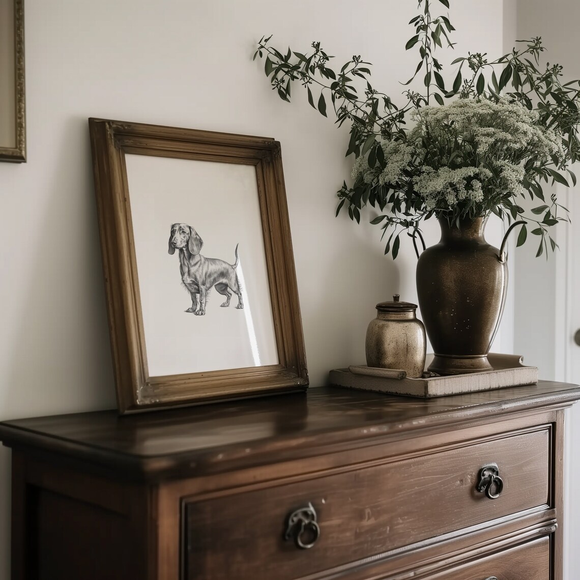 Dachshund Print, Dog Sketch Pet Wall Art - Image 4